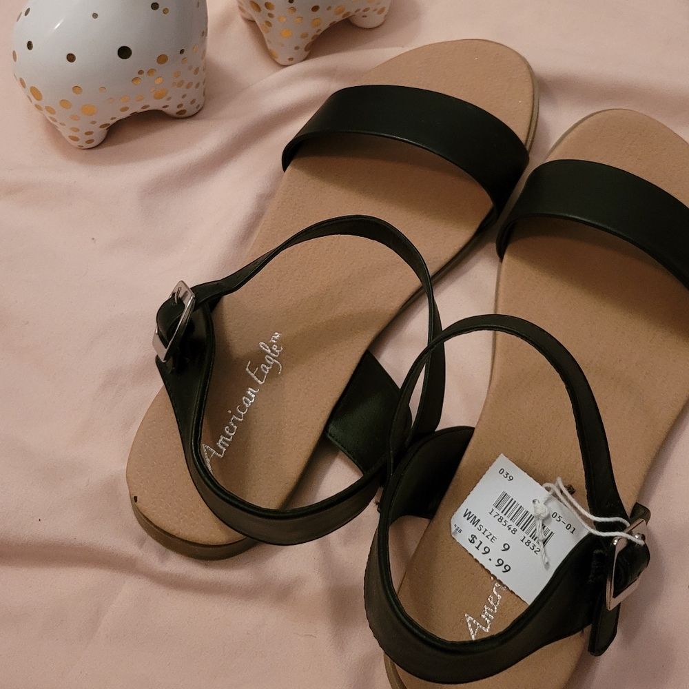 NWT black sandals